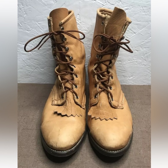 Unbranded Packer Logger Boots Size 10.5D Tan Brown Leather - Picture 4 of 15